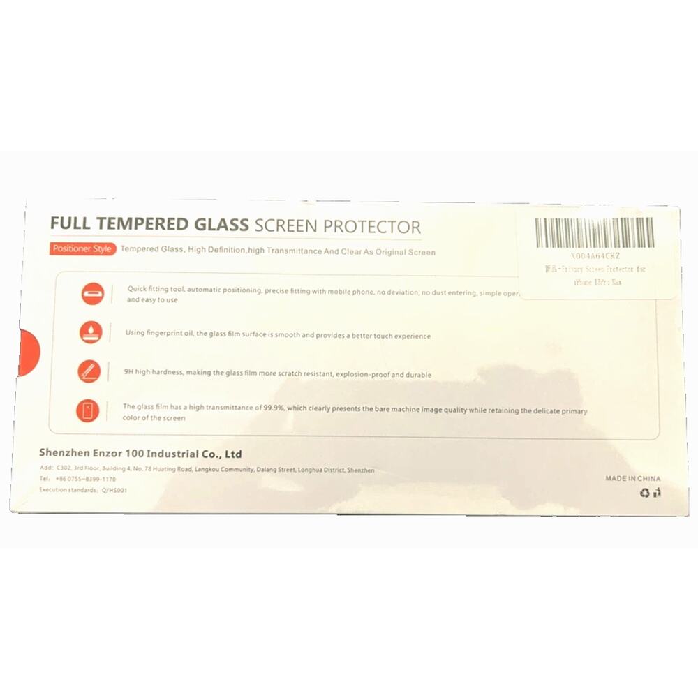 Privacy Screen Tempered Glass Screen Protector -High Def for iPhone 13 Pro Max - Picture 2 of 5